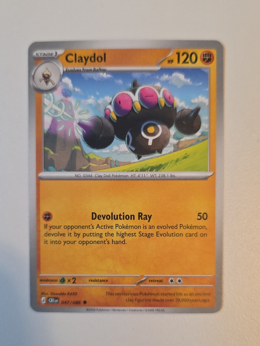 Pokemon Claydol Trading Card